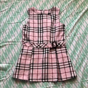 Burberry Pink Plaid Kids Dress